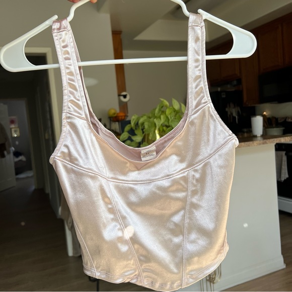 Urban Outfitters Satin Seamed Corset Top - Picture 8 of 11